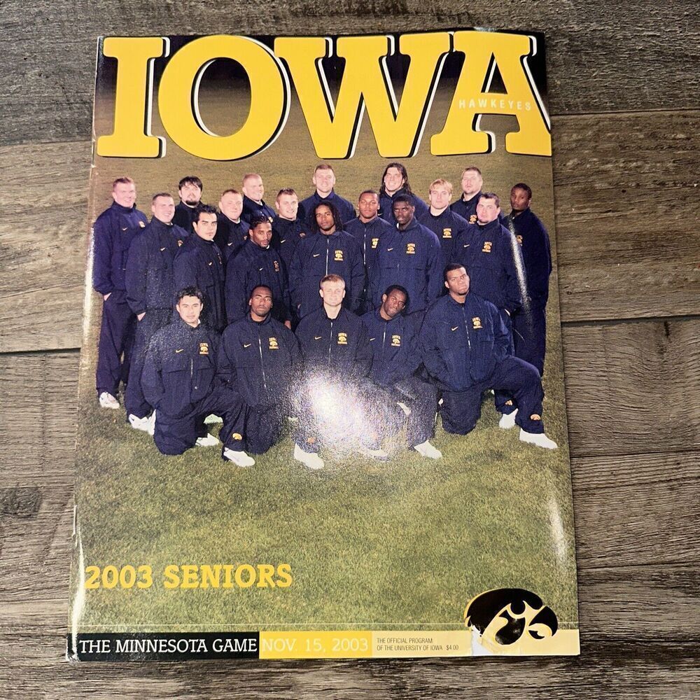 Iowa Hawkeyes Football Game Program -- Nov 2003 v Minnesota Gophers